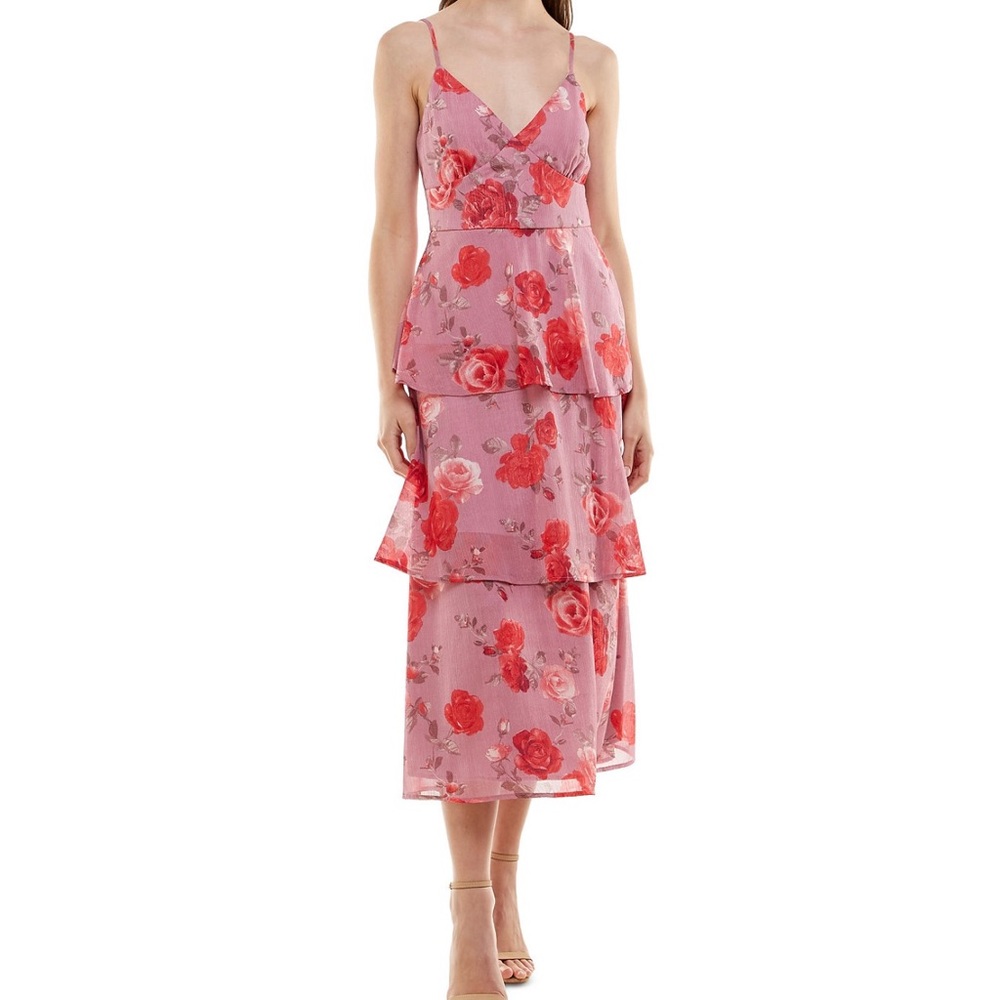 Floral midi dress!